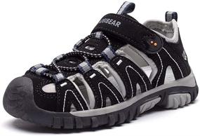 img 4 attached to GUBARUN Girls Sandals Closed Toe Outdoor（Black Boys' Shoes ~ Sandals