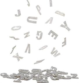 img 1 attached to PRATIQUE Glitter Rhinestone Alphabet Letter Stickers - Perfect Crafting Delight in Silver!