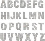 pratique glitter rhinestone alphabet letter stickers - perfect crafting delight in silver! logo