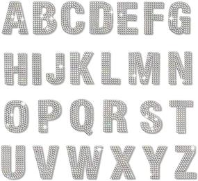 img 4 attached to PRATIQUE Glitter Rhinestone Alphabet Letter Stickers - Perfect Crafting Delight in Silver!