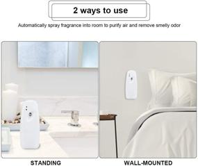 img 1 attached to Optimizable Wall-Mounted Aerosol Spray Air Freshener with Automatic Adjustable Fragrance Dispenser for Home Indoor Use