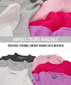 img 1 attached to Popular 2 Pack Thermal Waffle Active Girls' Clothing