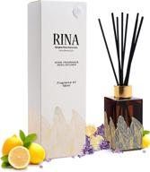 🌿 qingbei rina lavender reed diffuser scent for home fragrance decor products for cars, cubicles, small rooms, bathroom, and office aromatherapy - gift set with 3.4oz (100ml) diffuser oil sticks логотип