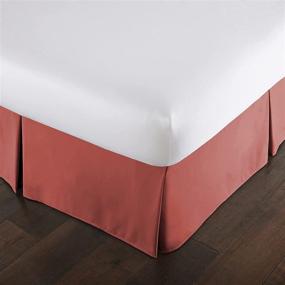 img 2 attached to 🛏️ Southshore Fine Linens VILANO Springs 15 inch Drop Pleated Bed Skirt in Marsala (Terra Cotta) for King Size Beds