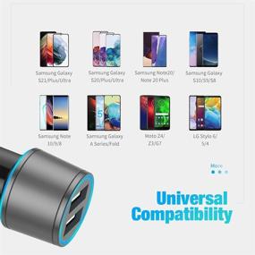 img 2 attached to 🚗 Meagoes USB C Car Charger with Dual Rapid Charging Ports - Compatible with Samsung Galaxy and Moto G Series - Includes 3.3ft Fast Type C Cable