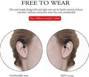 img 3 attached to Wireless Ear Hook Headphone with Mic, Single Ear Noise Cancelling Earphones, Painless Wearing, Earbuds Case for Android Smartphones, iPhone X 8 7 6 (Black)