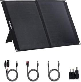 img 4 attached to ⚡ ECEEN 60W Portable Solar Panel Charger: Fast Charging for Tablets, Laptops, Cameras, Phones, GPS, Camping Lamps, and DC Output for Solar Generators, 12V Car Boat RV Battery