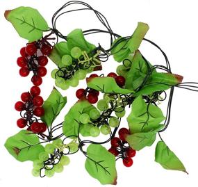 img 2 attached to 🍇 Gorgeous 9 ft Grape Lights Garland Decorations with 72 Luscious Grapes