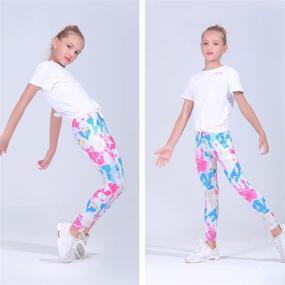 img 2 attached to Quedoris 3 Pack Mermaid Printed Leggings for Girls' Clothing