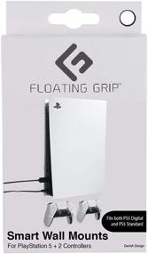 img 4 attached to 🎮 Floating Grip Wall Mount Kit: Securely Hang Your PlayStation 5 and Controllers with Style (White Bundle)