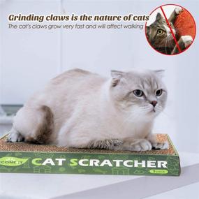 img 3 attached to 🐱 3-Pack Cat Scratcher Cardboard: Cat Scratching Pad Toy with Catnip and Lounge Sofa Bed, Ideal for Rest, Claws Grinding, and Playtime.