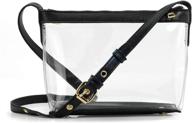 clear zipper cross vegan leather women's handbags & wallets for crossbody bags logo