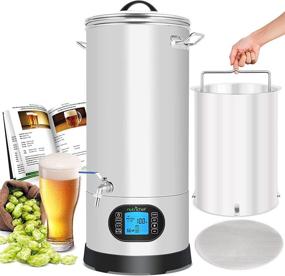 img 4 attached to 🍺 NutriChef PKBRKTL150 All-In-One Home Beer Brewing Mash and Boil Device - 9 Gallon 1600w Max w/LCD Display, Programmable Control System