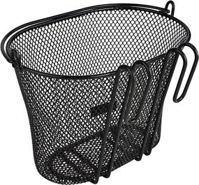 img 2 attached to Versatile Removable Black Wire Mesh 🚲 Basket with Hooks: Perfect for kids' bicycles