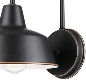 img 3 attached to 🌍 Globe Electric 44303 Delancey Wall Sconce, 1-Light Outdoor/Indoor, Oil Rubbed Bronze Finish, White Interior, 11.85 Inches