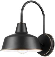 🌍 globe electric 44303 delancey wall sconce, 1-light outdoor/indoor, oil rubbed bronze finish, white interior, 11.85 inches логотип