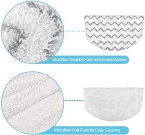 img 2 attached to 🧽 Bissell Steam Mop Pads 8pk: Replacement/Washable/Compatible with Bissell 1940/1440/1544/1806/2075 Series