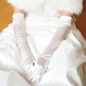 img 1 attached to 💍 DreamHigh Women's Wedding Finger Gloves: Stylish Accessories for Women's Special Occasions