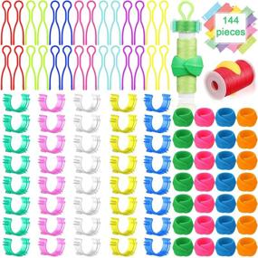 img 3 attached to 144-Piece Bobbin Thread Buddies Set: Includes 70 Bobbin Holder Clips, Color Thread Clips Holder Tool, 32 Thread Spool Huggers, and 42 Bobbin Thread Holders for Effortless Thread Spool Organization