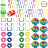 144-piece bobbin thread buddies set: includes 70 bobbin holder clips, color thread clips holder tool, 32 thread spool huggers, and 42 bobbin thread holders for effortless thread spool organization logo