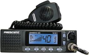 img 2 attached to 📻 President Electronics Johnson II USA CB Radio, AM Transceiver (40 Channels AM, 12/24V, Up/Down Channel Selector, Volume Adjustment and ON/OFF, Manual Squelch and ASC, Multi-functions LCD Display)