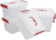 📦 kiddream 6-pack clear boxes: organize and store with 6 quart plastic storage bins + lids logo