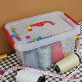 img 1 attached to 📦 Kiddream 6-Pack Clear Boxes: Organize and Store with 6 Quart Plastic Storage Bins + Lids