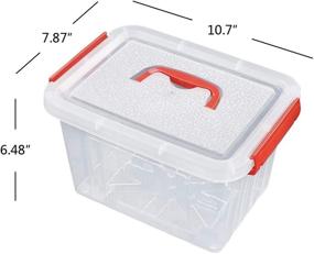 img 3 attached to 📦 Kiddream 6-Pack Clear Boxes: Organize and Store with 6 Quart Plastic Storage Bins + Lids