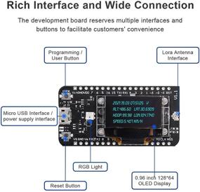 img 2 attached to 📡 LoRa GPS Модуль LoRaWAN 868 915мГц Набор для разработки платы с ультранизким потреблением энергии, чипом CP2102 SX1262 ASR6502, дисплеем OLED 0,96 дюйма и антенной для Arduino и Умной Сцены - MakerFocus