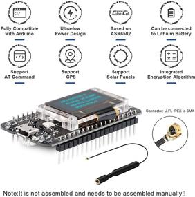 img 3 attached to 📡 LoRa GPS Module LoRaWAN 868 915mHz Development Board Kit with Ultra Low Power Design, CP2102 SX1262 ASR6502 Chip, 0.96 inch OLED Display, and Antenna for Arduino and Intelligent Scene - MakerFocus