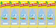 🌲 6 pack of little trees car air fresheners in summer linen - ideal paper tree for home or car logo