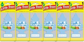 img 1 attached to 🌲 6 Pack of LITTLE TREES Car Air Fresheners in Summer Linen - Ideal Paper Tree for Home or Car