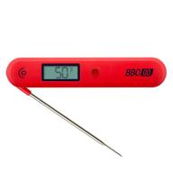 🌡️ bbqgo digital meat thermometer: instant read, foldable probe, calibration, large screen, magnet, candy bbq thermometer c/f switch logo