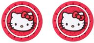 hello kitty heavy duty rubber auto cup 🐱 coaster set - protect your car's surfaces in style! logo