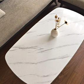 img 1 attached to 🔳 Yenhome Large Size Jazz White Marble Peel and Stick Countertops Wallpaper: Aesthetic Waterproof Kitchen Decor