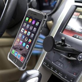 img 4 attached to 📱 Magnetic CD Car Phone Mount by MANORDS - Universal Magnet Mount with 360° Rotation, Compatible with iPhone XS/X/8/8Plus/7Plus, Samsung Galaxy S9/S8/S7, GPS, and More