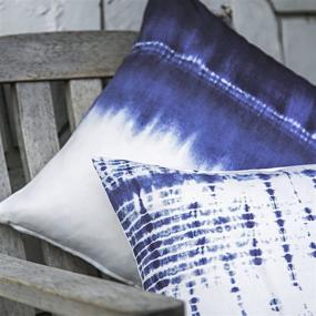 img 2 attached to 🔹 Phantoscope Set of 4 Porcelain Watercolor Printed Decorative Throw Pillow Case Cushion Cover - Blue and White, 18 x 18 inches, 45 x 45 cm: Stylishly Enhance Your Décor
