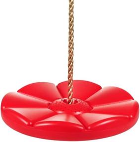 img 2 attached to CTSC Climbing Rope Swing Set with Knot and Disc Seat - Outdoor Tree Backyard Playground Swing for Kids. Zip Line Seat Included. Sturdy, Safe &amp; Durable (Red)