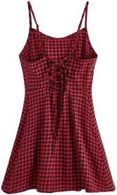 img 3 attached to SweatyRocks Womens Spaghetti Casual Gingham Women's Clothing and Dresses