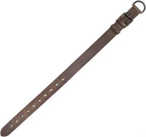 img 1 attached to 🐶 Handmade Rustic Thick Leather Dog Collar for Medium Size Dogs (12 to 21 Inches) by Hide & Drink - Bourbon Brown