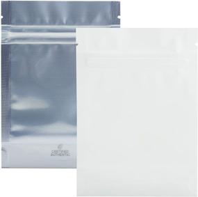 img 1 attached to Mylar Style Barrier Bags – Zipper with Heat Seal – 1000 Bags (Matte White / Clear, 1/8 Ounce - 3.62″x5″x1.5″): Secure and Durable Packaging Solution for Your Products