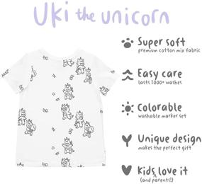 img 3 attached to 🦄 Unleash Creativity with Cubcoats Uki The Unicorn Coloring Tee Shirt & Marker Set for Girls