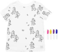 🦄 unleash creativity with cubcoats uki the unicorn coloring tee shirt & marker set for girls logo