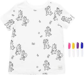 img 4 attached to 🦄 Unleash Creativity with Cubcoats Uki The Unicorn Coloring Tee Shirt & Marker Set for Girls