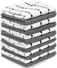 img 4 attached to 🔥 Zeppoli Kitchen Towels, 12 Pack - Superior Soft Cotton - Perfect for Cooking and Cleaning - 15 x 25 Inches - Dobby Weave - Great Value (12-Pack)