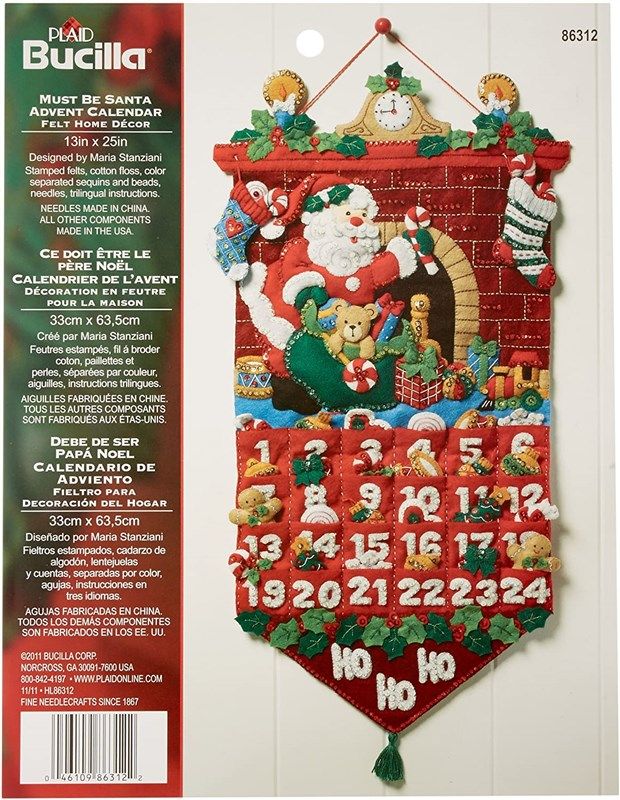 bucilla applique calendar 25 inch 86312 로고