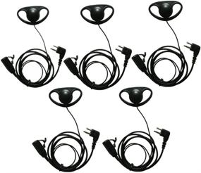 img 4 attached to 🎧 5-Pack 2 Pin Earpiece with Mic: Lsgoodcare D Shape Ear Hook Headset Earphone PTT for Motorola Two Way Radio CP100 CLS1410 CLS1110 GP2000 Security Walkie Talkie
