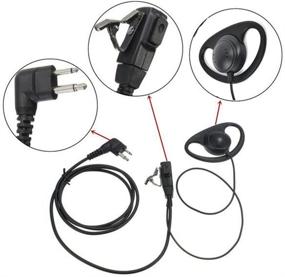 img 3 attached to 🎧 5-Pack 2 Pin Earpiece with Mic: Lsgoodcare D Shape Ear Hook Headset Earphone PTT for Motorola Two Way Radio CP100 CLS1410 CLS1110 GP2000 Security Walkie Talkie