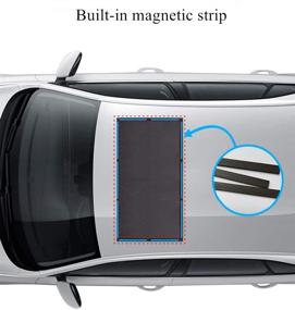 img 1 attached to 🌞 Black Magnetic Sunroof Sun Shade Mesh, Easy 10-Second Install, Durable UV Protection Cover for Baby Kids, Breastfeeding on Trips