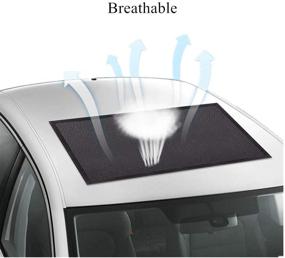 img 2 attached to 🌞 Black Magnetic Sunroof Sun Shade Mesh, Easy 10-Second Install, Durable UV Protection Cover for Baby Kids, Breastfeeding on Trips